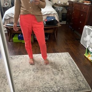 Trina Turk Jacquard summer pink crop pant